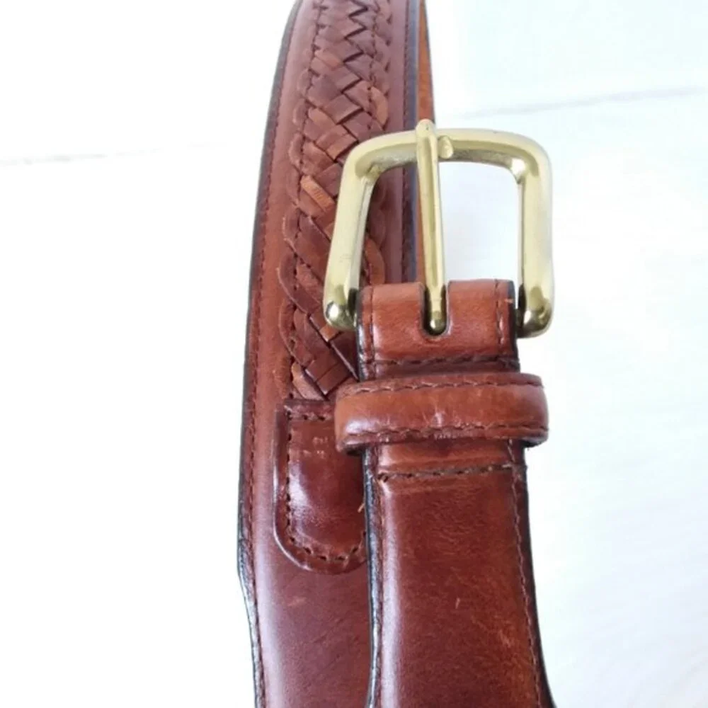 Brown Oil Tanned Cowhide Leather Belt